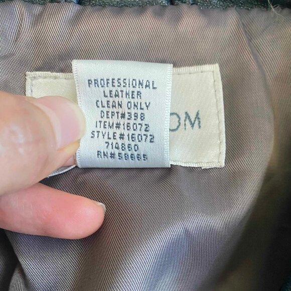 Vintage Nordstrom 100% Genuine Leather Oversized Blazer in Black Size 8 punk - Picture 4 of 11